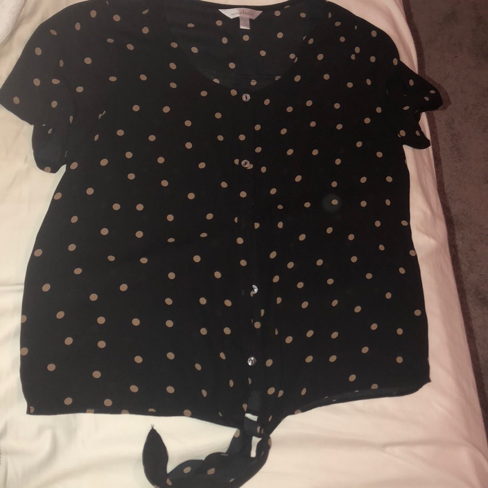 Loose polka dot blouse